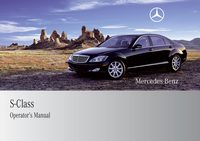 2009 Mercedes-Benz S Class Manuel d'utilisation
